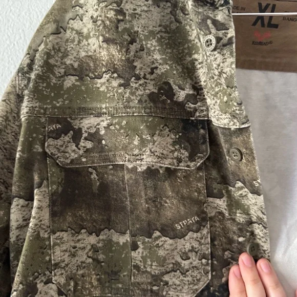 REDHEAD Silent-Hide Camo Button-Down Shirt XL True Timber Strata Outdoor Utility - Picture 7 of 16